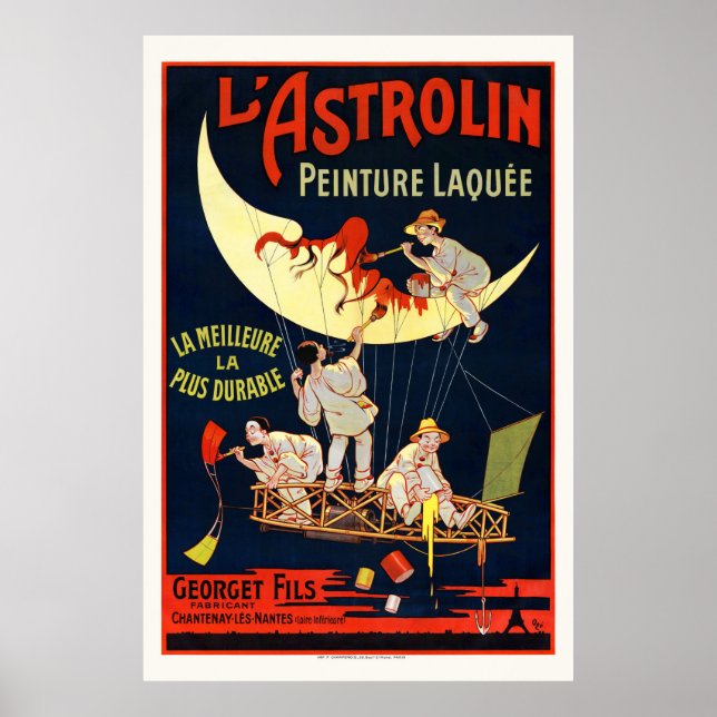 L'Astrolin France Poster vintage 1900 (Devant)