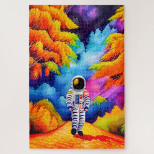 L'astronaute du puzzle d'automne