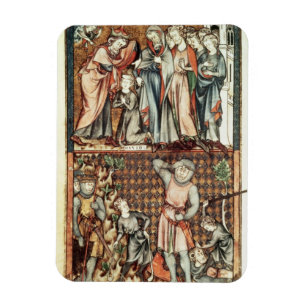 Lat 1023 f.7v David and Goliath with Saul by Le Be Magnet