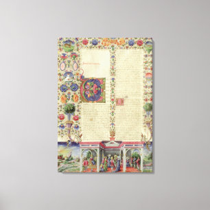 Lat 422 VolI fol.280v The Beginning of the Book of Canvas Print