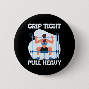 Lat Pulldown Exercise Bodybuilding Fitness Workout 2 Inch Round Button