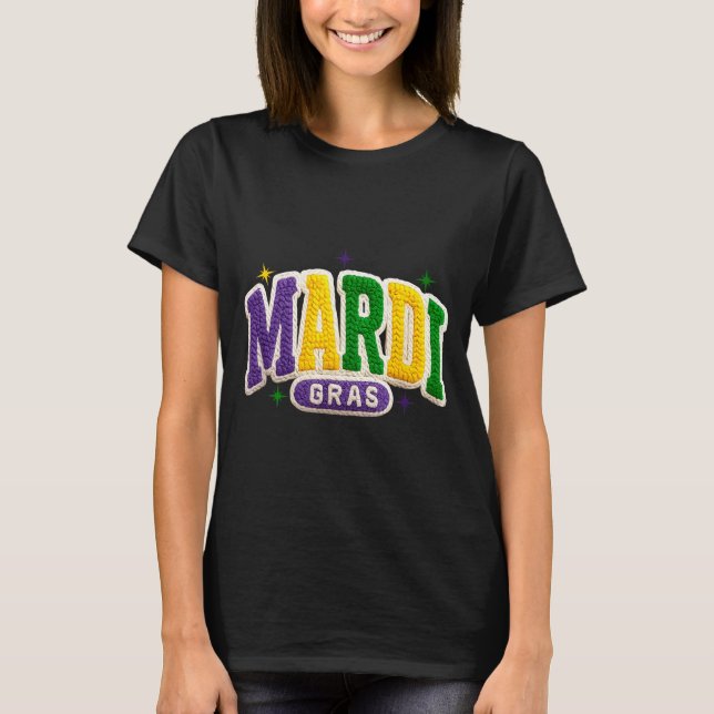 Latch Hook Mardi Gras Trendy Funny Gift Tee Men, W (Front)