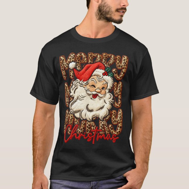 Latch Hook Yarn Crochet Coquette Merry Christmas L T-Shirt (Front)