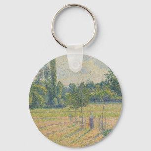 "Late Afternoon in our Meadow" - Camille Pissarro  Keychain