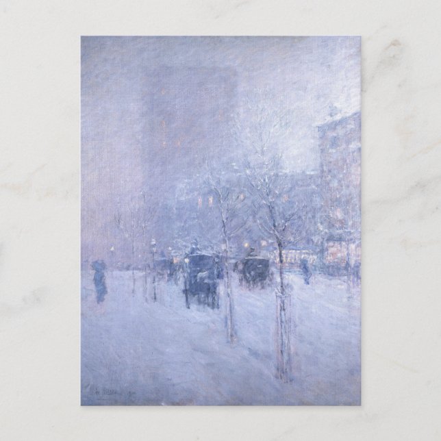 Late Afternoon New York Winter - Childe Hassam Postcard (Front)