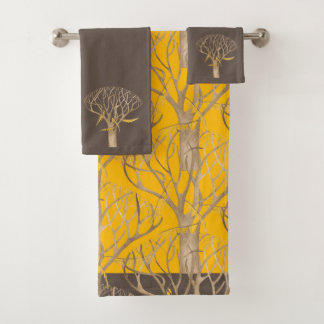Late Autumn on a Bathroom Towel Set