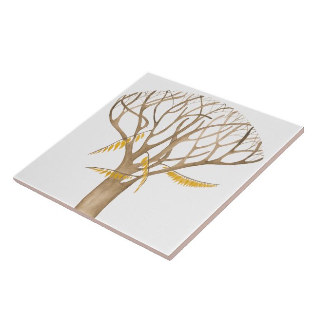 Late Autumn on a Ceramic Tile (W) (Side)