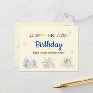 Late Birthday Card