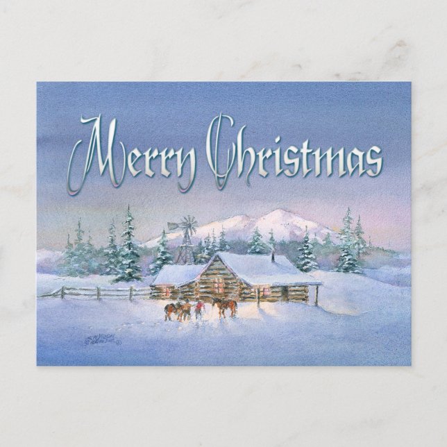 LATE EVENING ARRIVAL by SHARON SHARPE Postcard (Front)