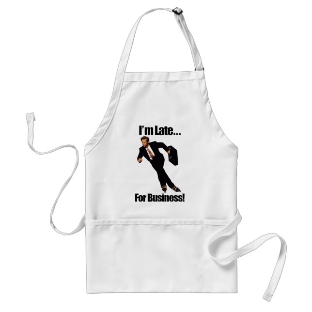Late For Business Rollerblade Skater Meme Standard Apron (Front)