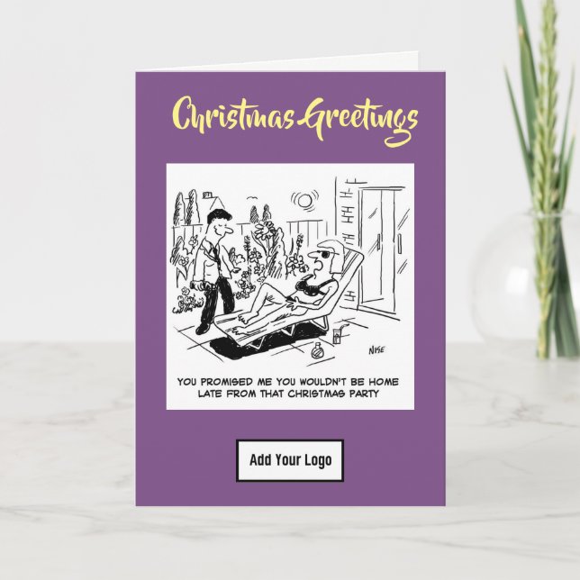 Late Home de la fête. Carte de Noël de l'entrepris (Devant)