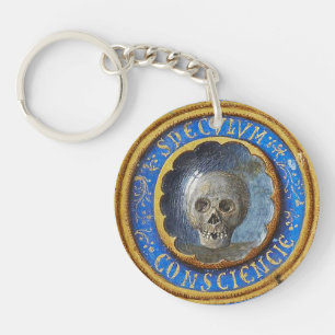 Late Medieval Manuscript Skull Keychain