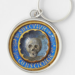 Late Medieval Manuscript Skull Keychain