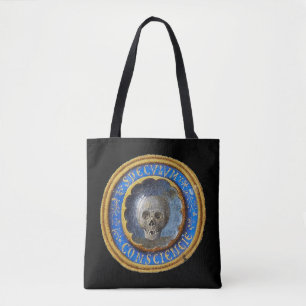 Late Medieval Manuscript Skull  Tote Bag