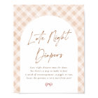 Late Night Diapers Gingham Cutie Pie Baby Shower