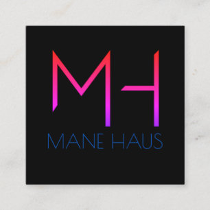 Late Night Miami Square Business Card