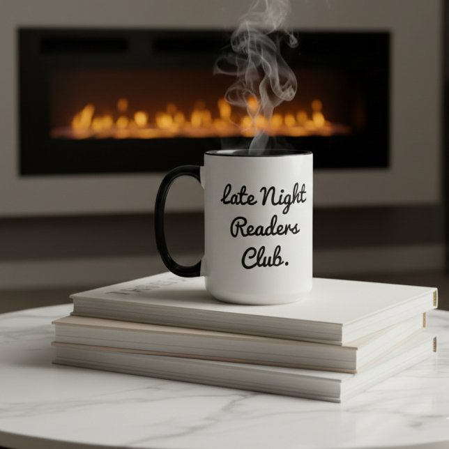 Late Night Readers Club Coffee Tea Mug (Créateur téléchargé)