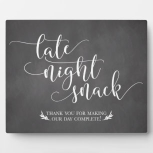 Late Night Snacks Favour Sign Plaque