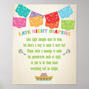 Late nuit couches Mexicaine Fiesta Poster