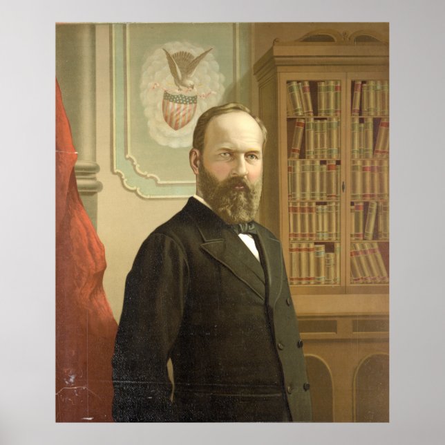 Late President James A. Garfield By G.F. Gilman Poster (Front)