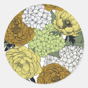 Late spring garden 2 classic round sticker