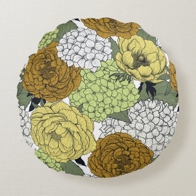 Late spring garden 2 round pillow (Front)