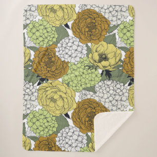 Late spring garden 2 sherpa blanket