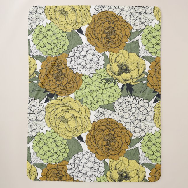 Late spring garden 2 sherpa blanket (Front)