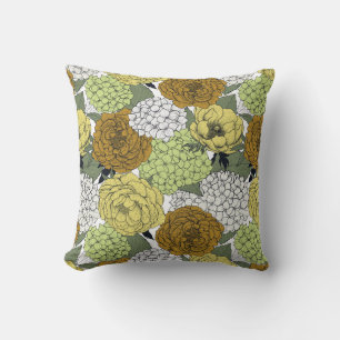 Late spring garden 2 throw pillow