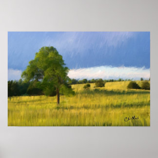 Late summer evening - Painting Poster