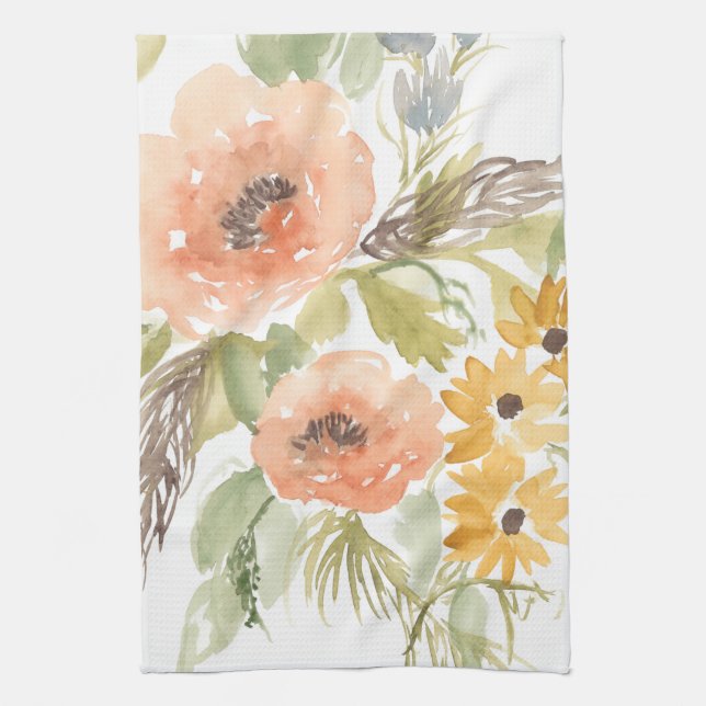 Late Summer Flowers I Kitchen Towel (Vertical)