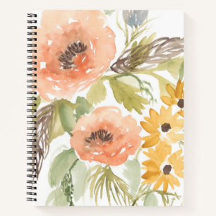 Late Summer Flowers I Notebook