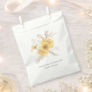Late Summer Sunflower Wedding Favour Bag