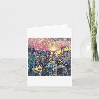 Late Summer Sunset Countryside Card