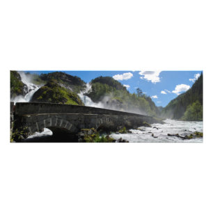 Latefossen waterfall in Norway photo print