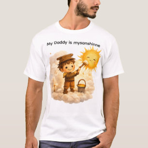 L'Atelier Soleil de Papa T-shirt mignon aquarelle 