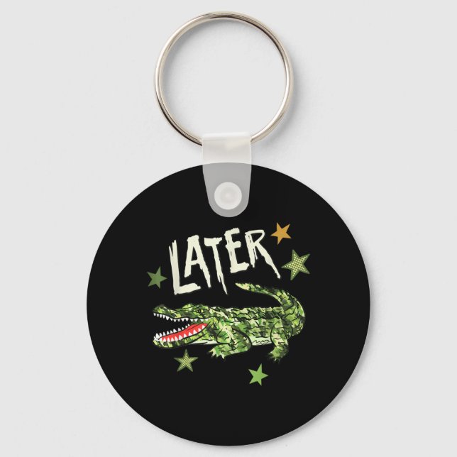 Later After While Camo Alligator Crocodile Summer Keychain (Front)