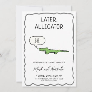 Later Alligator Going Away Party Invitation
