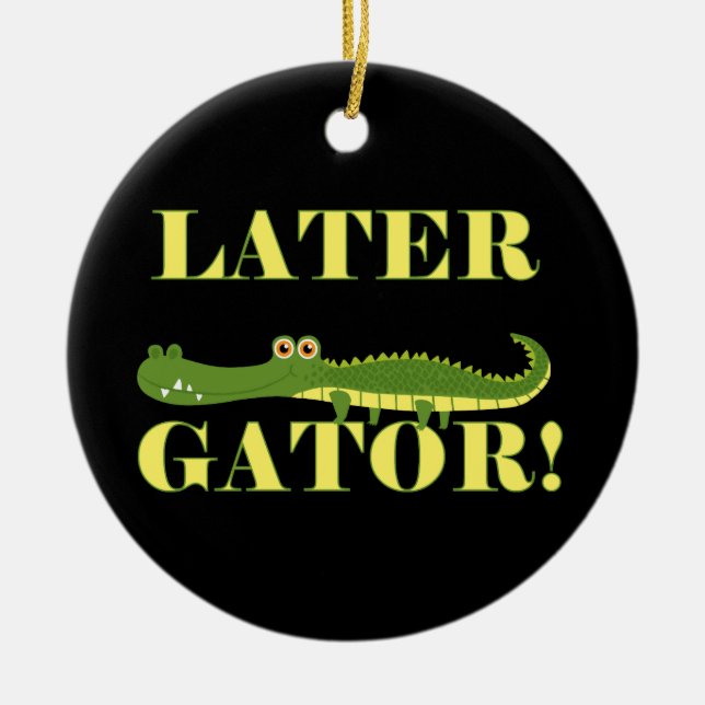 Later Gator Ceramic Ornament (Front)