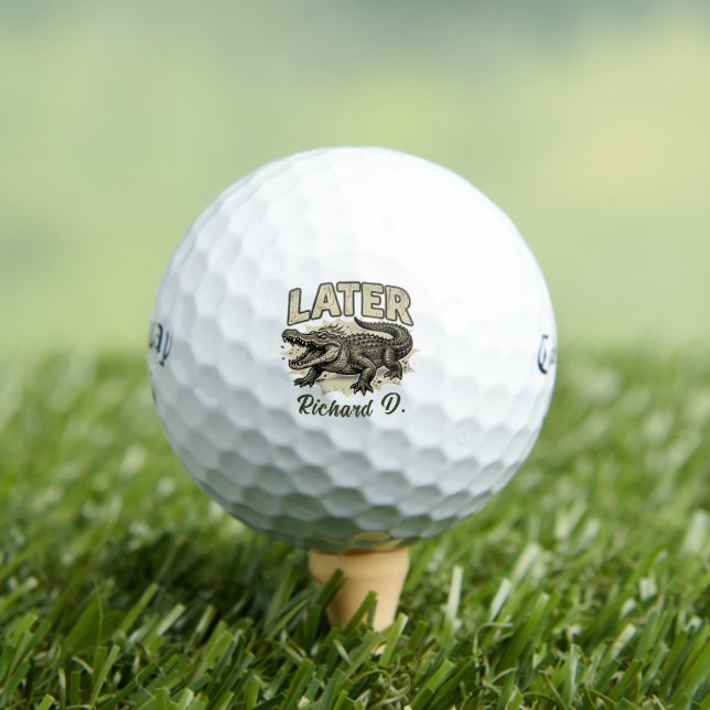Later Gator Golf Balls - Alligator Callaway Gift (Insitu Tee)