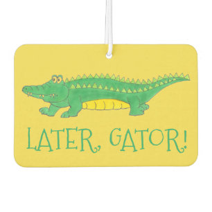Later Gator Green Yellow Alligator Croc Crocodile Air Freshener