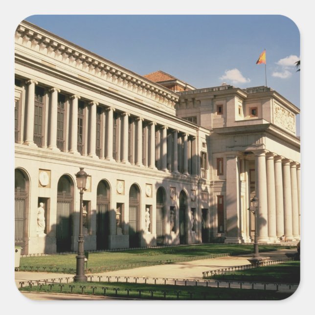 Lateral view of the Museum Square Sticker (Front)