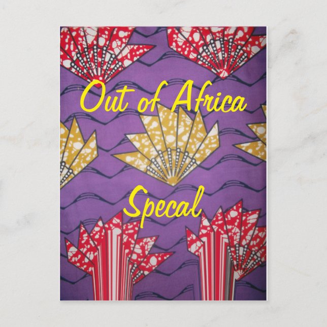Latest Africa Wavy Traditional Fashion Pattern Art Postcard (Front)