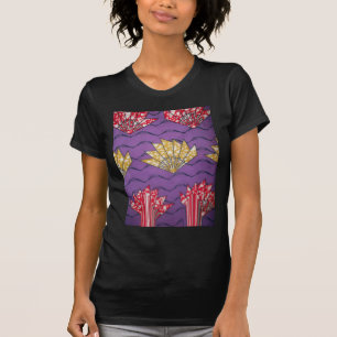 Latest Africa Wavy Traditional Fashion Pattern Art T-Shirt