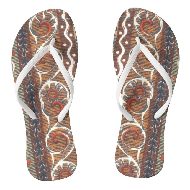 Latest African Fashion Colours Traditional Design  Flip Flops (Footbed)