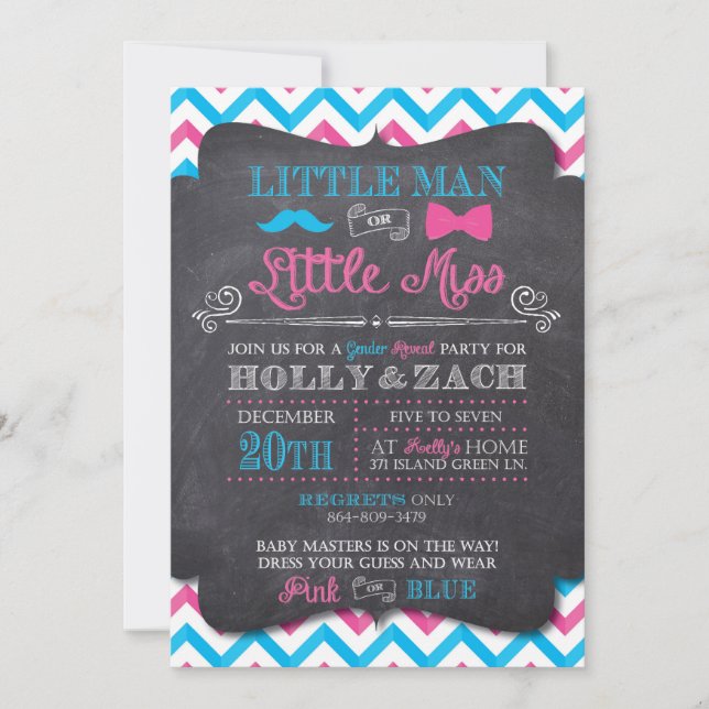 LATEST Allison Gender Reveal Invitation (Front)