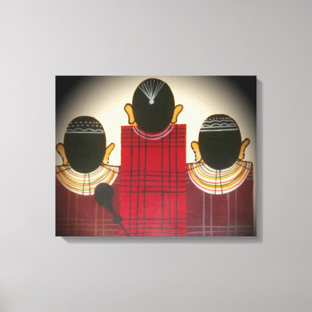 Latest Beautiful Kenya Maasai Family Ideas Canvas Print (Front)
