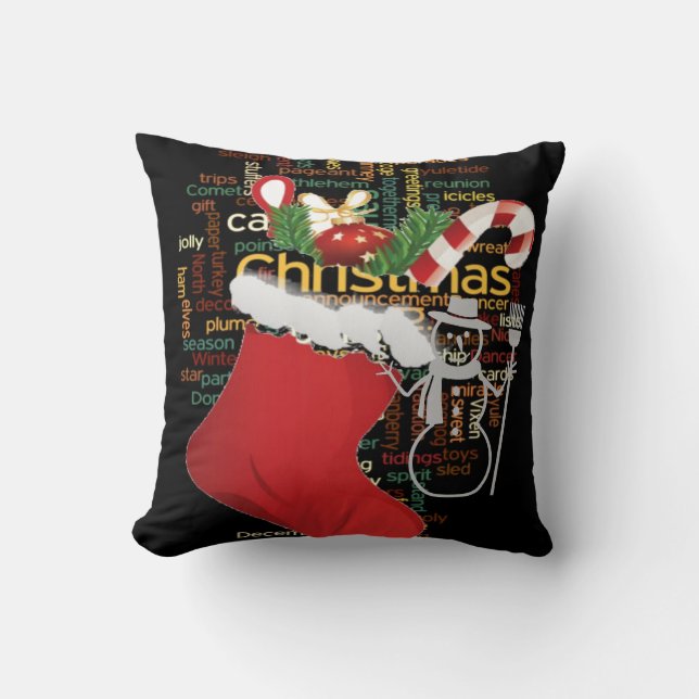 Latest Christmas Lovely  Ideas Throw Pillow (Front)