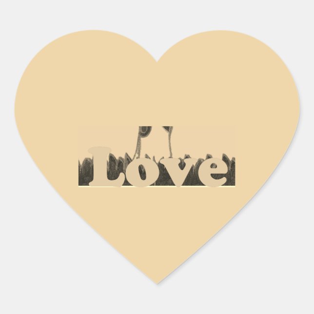 Latest Cute Nice & Lovely all with compassion Heart Sticker (Front)