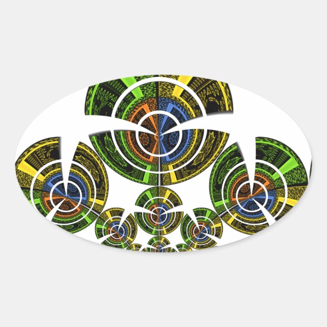 Latest edgy African Maasai Tribal culture pattern  Oval Sticker (Front)